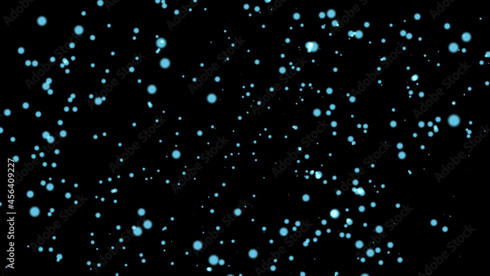 Poster abstract chaotic movement of snow particles, snow stream in endless space. beautiful background of a
