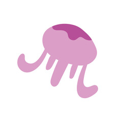 illustration drawing cartoon jellyfish swimming vector