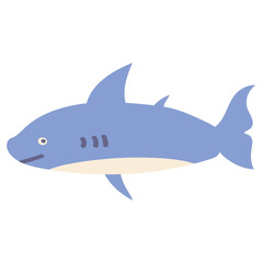illustration drawing cartoon baby shark swimming vector