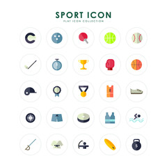 Sport flat icon with color