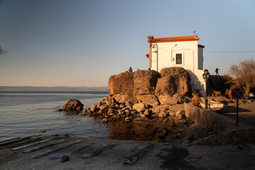 Sunset at Lesvos Waterfront House