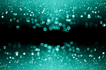 Teal turquoise aqua glitter celebrate birthday Christmas sparkle black background - 456413400