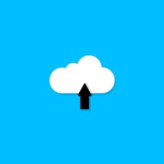 Upload vector icon, cloud storage symbol. Modern, simple flat vector illustration for web site or mobile app EPS 10
