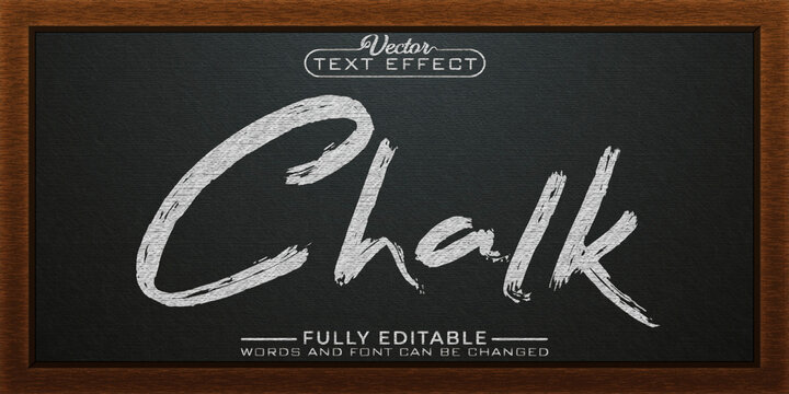 Blackboard Chalk Editable Text Effect Template