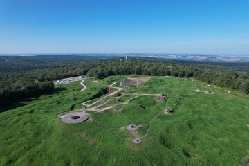 Verdun, France: Vue aérienne du Fort de Douaumont - Bataille de Verdun première guerre mondiale -...