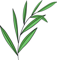 sheet. branch. olive branch. plant. greens. Herb.  Elegant. decorative element. vector eps 10