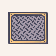 Ventilation grill color vector doodle simple icon