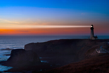 Lighthouse at dusk