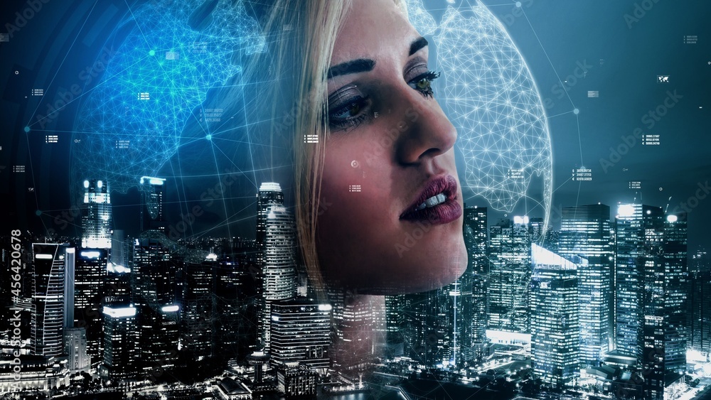 Poster conceptual business dashboard for financial data analysis . 3d render computer graphic .