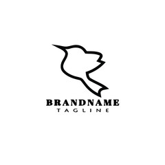 Obraz premium bird logo cartoon icon design template retro isolated vector illustration