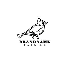 bird logo style icon design template black isolated vector illustration