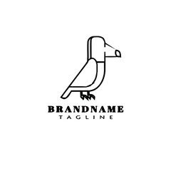 bird logo cartoon icon design template black isolated style illustration