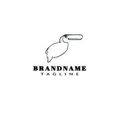 bird logo cartoon icon design flat black isolated vector illustration