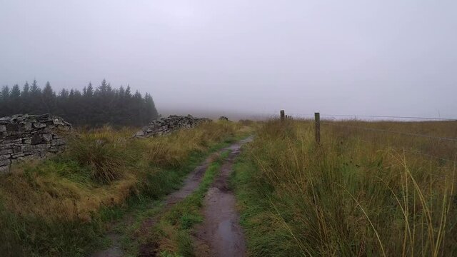 Hike up to PYM Chair with low lying moody clouds
