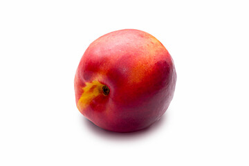 Ripe nectarine, isolated on a white background.