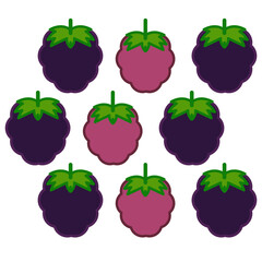 Simple vector seamless pattern with raspberries and blackberries