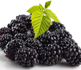 image of ripe blackberry close-up