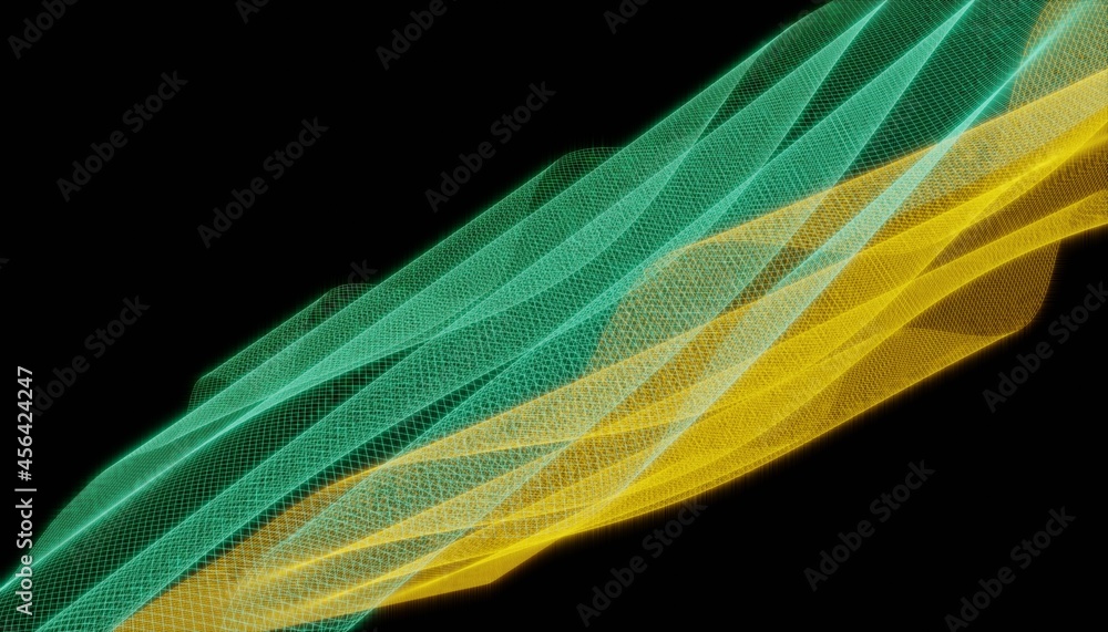Poster abstract 3d mesh wave background. futuristic technology style. elegant background for business prese