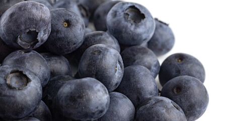 Image of ripe blueberry close-up. The berries and leaves are used for medicinal purposes.