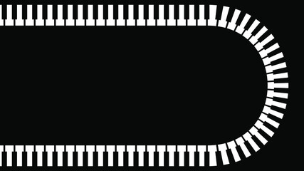Abstract Piano Keys Music Keyboard Instrument Song Melody Vector Design Style