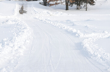 Snowy Rural Road