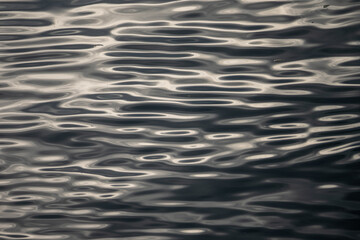 Naklejka premium water texture. water reflection texture background. Dark background, High resolution background of dark water or oil surface. Ocean surface dark nature background. River lake rippling Water.