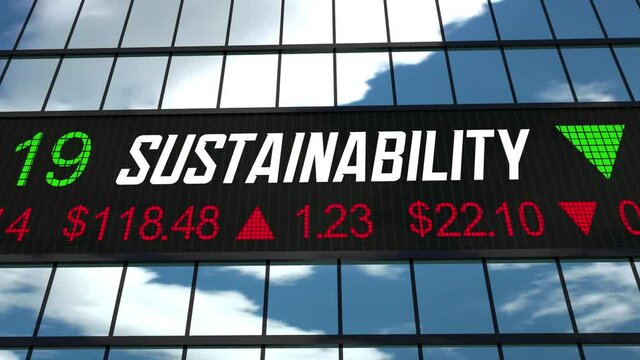 Sustainability Business Corporate Responsibility Company Shares Stock Market Value Investment 3d Animation