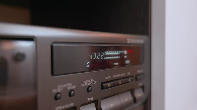 Screen on cassette recorder during playback