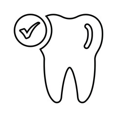 Dental, dentistry, teeth line icon. Outline vector.