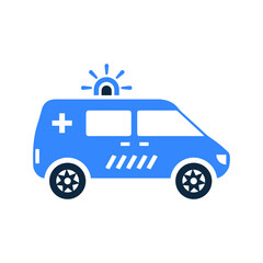 Care, ambulance icon. Simple editable vector design isolated on a white background.