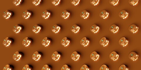 halloween pattern pumpkin pattern 3d rendering