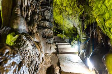 Ancient Minoan sacred Psychro cave where god Zeus was born. crete, Greece
