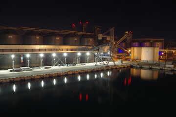 Port during night