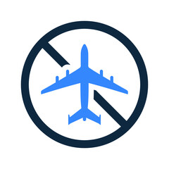 Avoid, risk, travel icon. Simple editable vector illustration.