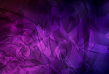 Dark Pink vector pattern with random forms.