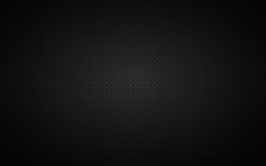 Dark widescreen background with simple black circles. Modern black geometric design. Simple vector illustration
