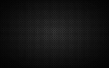 Dark widescreen background with simple black circles. Modern black geometric design. Simple vector illustration