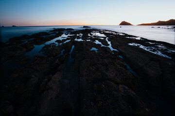 Sea and land in the Pacific of Mazatlan, a beautiful colorful port full of postcards to remember