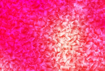 Light Red, Yellow vector triangle mosaic texture.