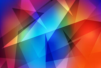 Dark Multicolor vector texture with triangular style.