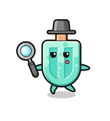 popsicles cartoon character searching with a magnifying glass