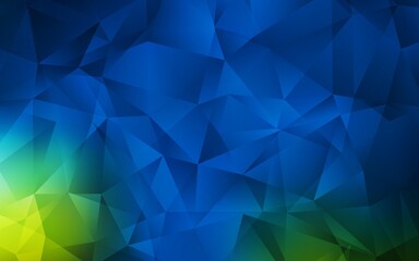 Obraz premium Dark Blue, Green vector low poly layout.