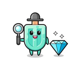 Illustration of popsicles character with a diamond