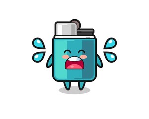 lighter cartoon illustration with crying gesture