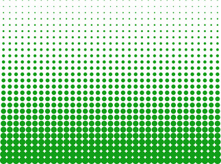 Green Circle Vector Halftone for Patterning, dotting, texturing, palletizing and templating