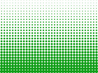 Green Circle Vector Halftone for Patterning, dotting, texturing, palletizing and templating