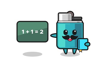 Illustration of lighter character as a teacher