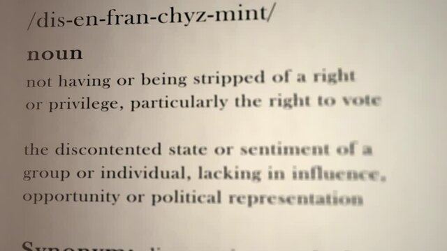 Disenfranchisement Definition