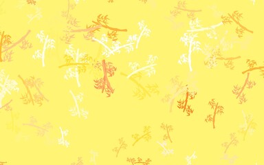 Light Orange vector abstract backdrop with branches.