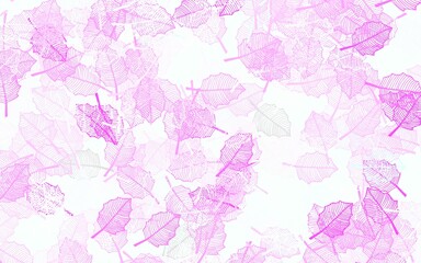 Fototapeta na wymiar Light Pink, Green vector elegant background with leaves.